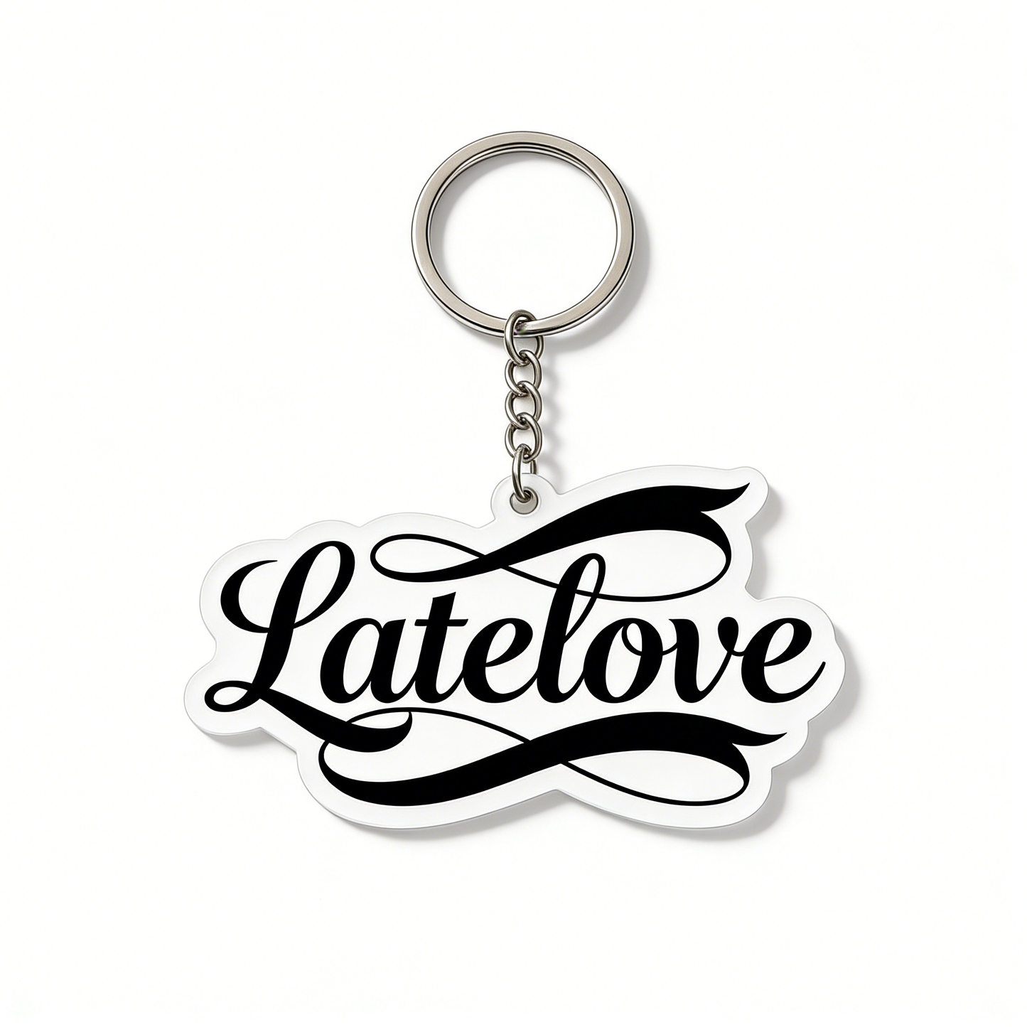 Latelove Acrylic Keychain, Cute Letter Key Ring for Women, Durable Bag Charm Key Holder for Car Keys, Backpack, Purse, Gift for Her