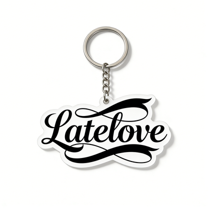 Latelove Acrylic Keychain, Cute Letter Key Ring for Women, Durable Bag Charm Key Holder for Car Keys, Backpack, Purse, Gift for Her