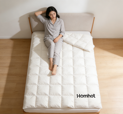 【Homhot Down Quilt】—— Cloud-Like Warmth & Breathable Comfort for Restful Sleep