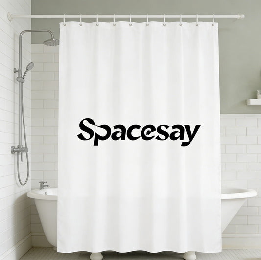 【Spacesay Minimalist Shower Curtain】—— Clean & Modern Sanctuary for Your Bathroom