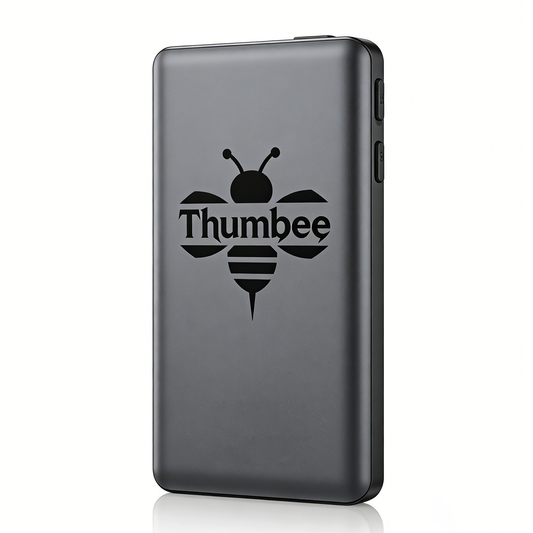 Thumbee Portable Charger, Slim Fast Charging Power Bank, High Capacity External Battery Pack with USB-C & USB-A Ports, Lightweight Portable Phone Charger