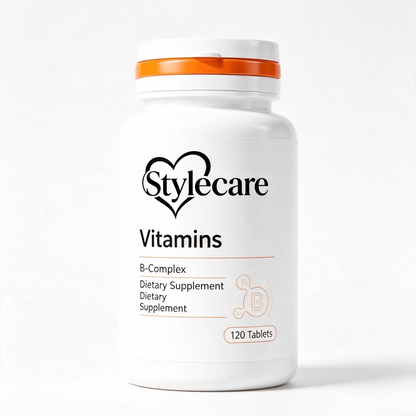 Stylecare Vitamin B Complex Tablets, B Vitamins Dietary Supplement with B1,B6, Support Energy Metabolism, 120 Counts for Men & Women