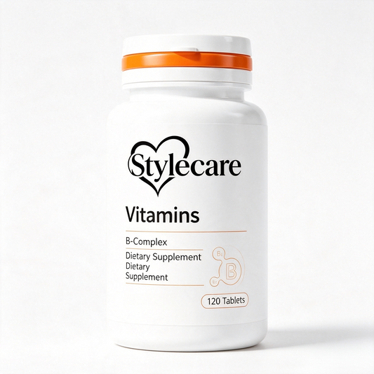 Stylecare Vitamin B Complex Tablets, B Vitamins Dietary Supplement with B1,B6, Support Energy Metabolism, 120 Counts for Men & Women