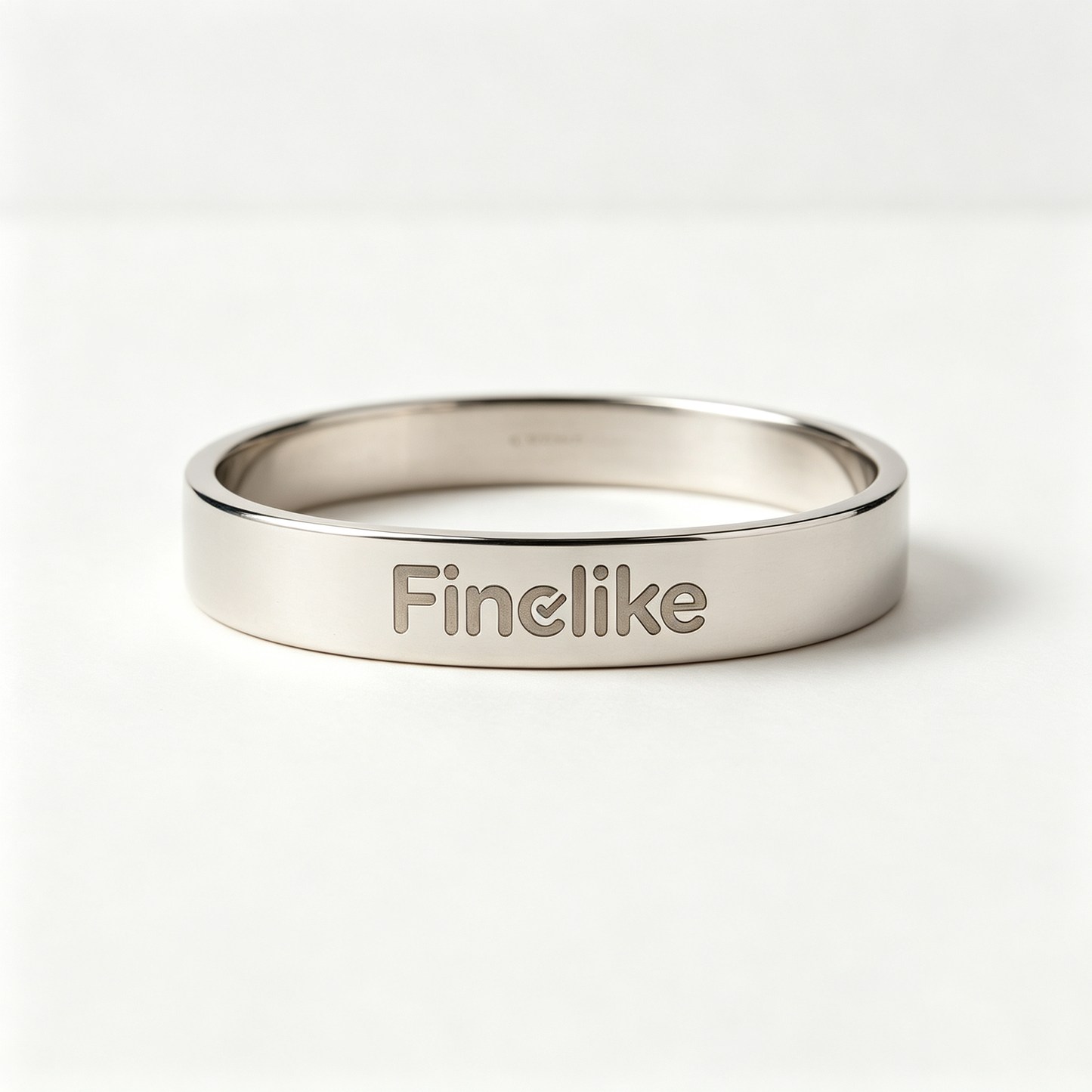 Finelike Polished Flat Band Bangle, Minimalist Stainless Steel Cuff Bracelet, Classic Daily Wear Plain Wrist Band Jewelry Gift for Women Men