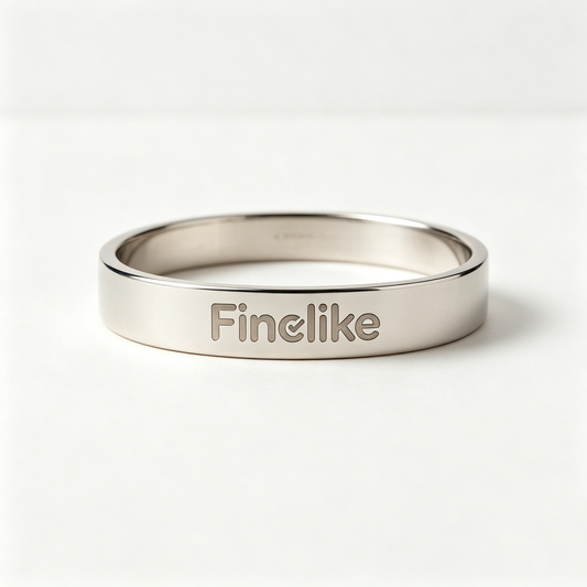 Finelike Polished Flat Band Bangle, Minimalist Stainless Steel Cuff Bracelet, Classic Daily Wear Plain Wrist Band Jewelry Gift for Women Men