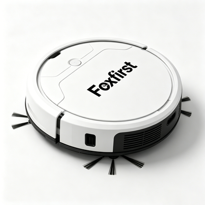 Foxfirst Automatic Robot Vacuum Cleaner, Strong Suction Robotic Vacuum with Anti-Collision Sensor, Low Profile Slim Design, Ideal for Pet Hair, Hardwood Floors & Short-Pile Carpets