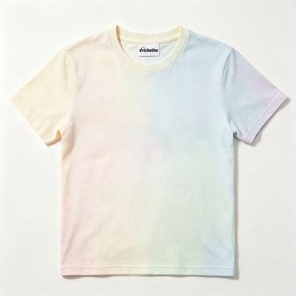 crickethe Soft Pastel Tie‑Dye Gradient Crew Neck T‑Shirt, Casual Short‑Sleeve Tee for Summer Daily Holiday Outfits