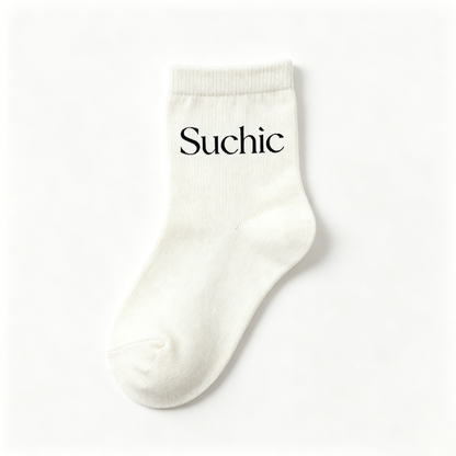 Suchic Classic Crew Socks for Men, 3-Pack Soft Breathable Casual Cotton Socks, Everyday Comfort White Socks for Daily Wear