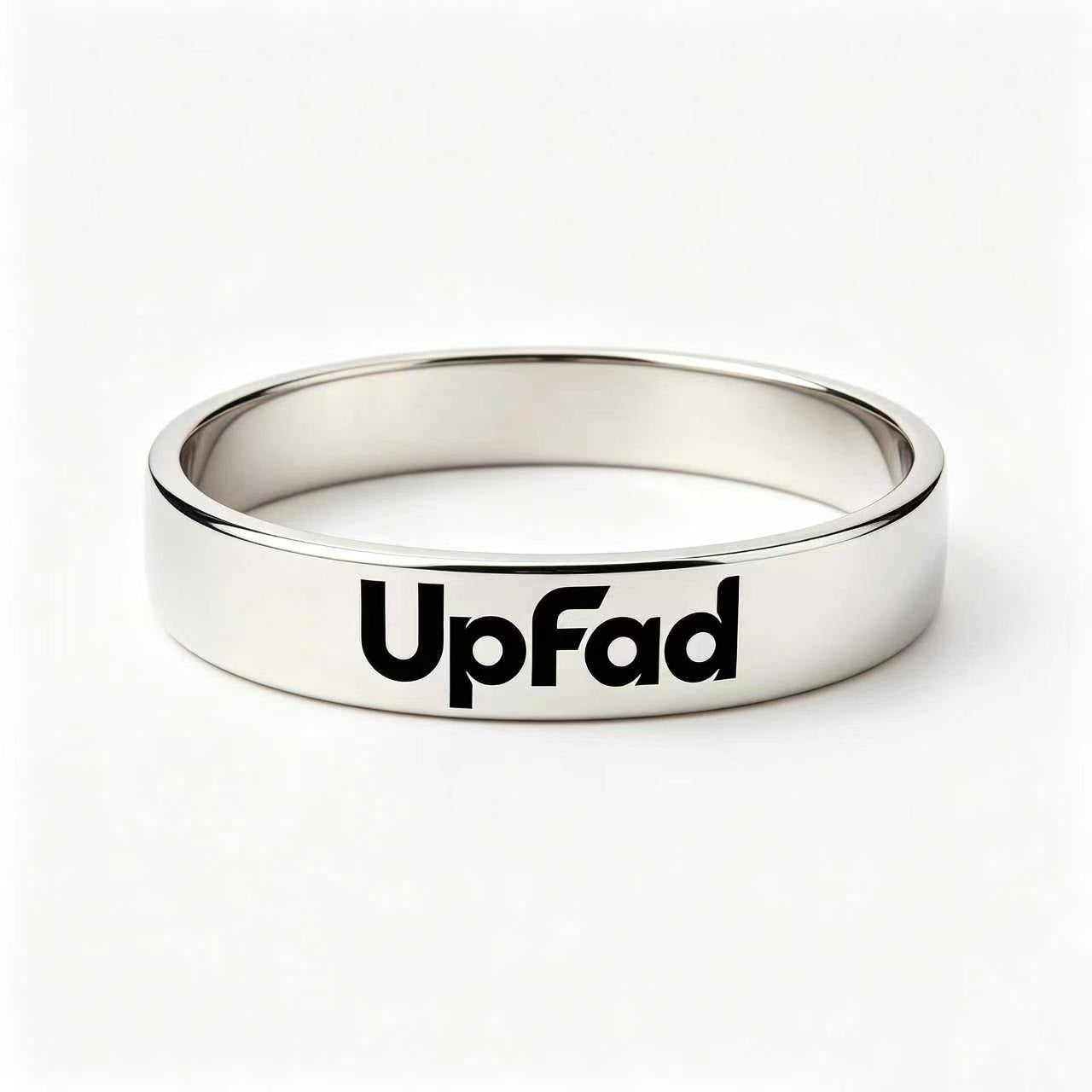 UpFad Polished Stainless Steel Band Ring, Classic Plain Silver Wedding Band, Waterproof Non-Tarnish Unisex Finger Ring, Hypoallergenic Daily Fashion Jewelry