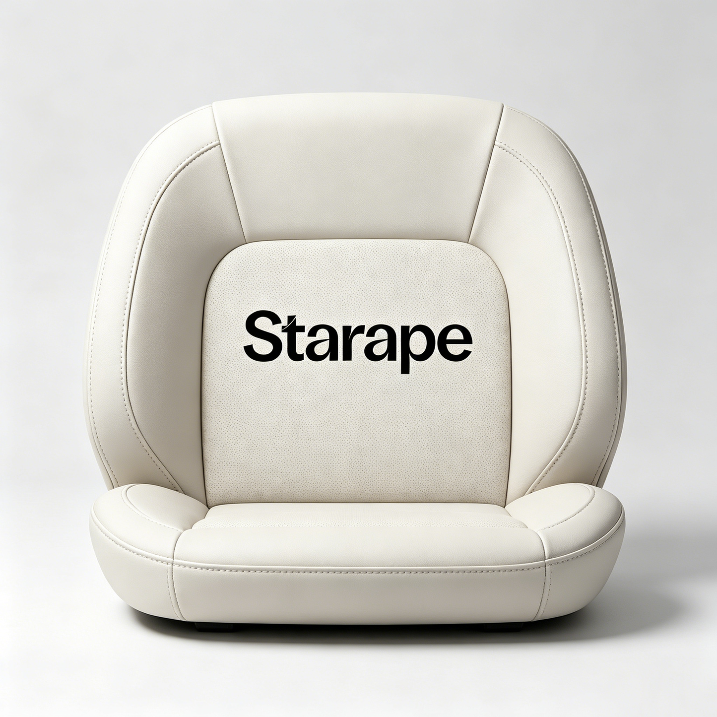 Starape Seats for automobiles Single Car Seat Cover, Cream Breathable Perforated Faux Leather Auto Seat Cushion, Universal Waterproof Single Driver Passenger Seat Protector for Sedan SUV Truck