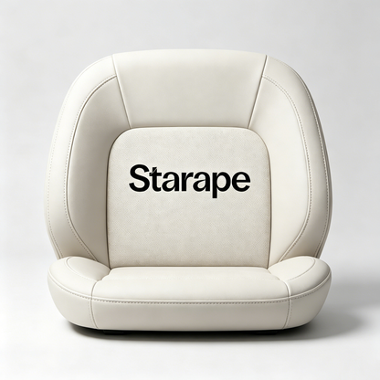 Starape Seats for automobiles Single Car Seat Cover, Cream Breathable Perforated Faux Leather Auto Seat Cushion, Universal Waterproof Single Driver Passenger Seat Protector for Sedan SUV Truck