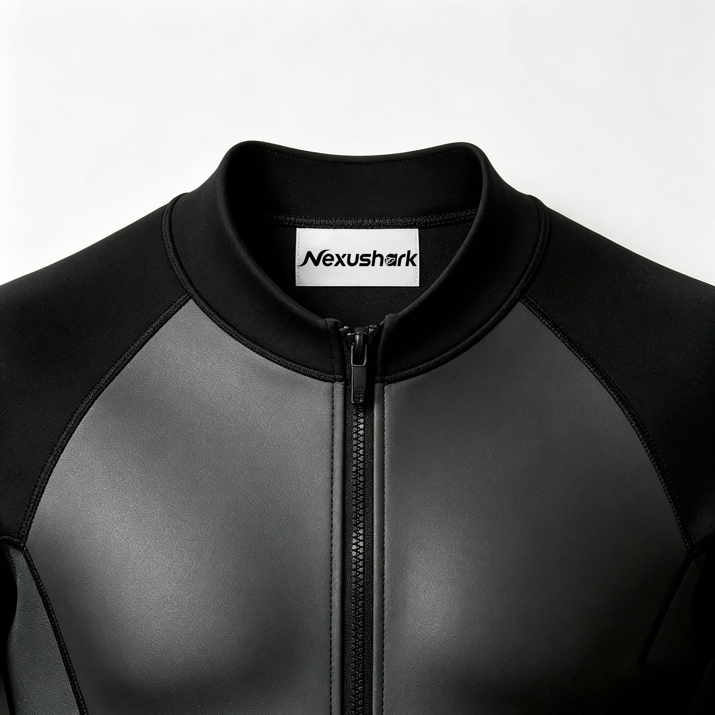 Nexushark Men's Full Body Wetsuits, Front Zipper Long Sleeve Neoprene Diving Suit, Stretch Thermal Wetsuit for Snorkeling, Surfing, Swimming, Kayaking Water Sports