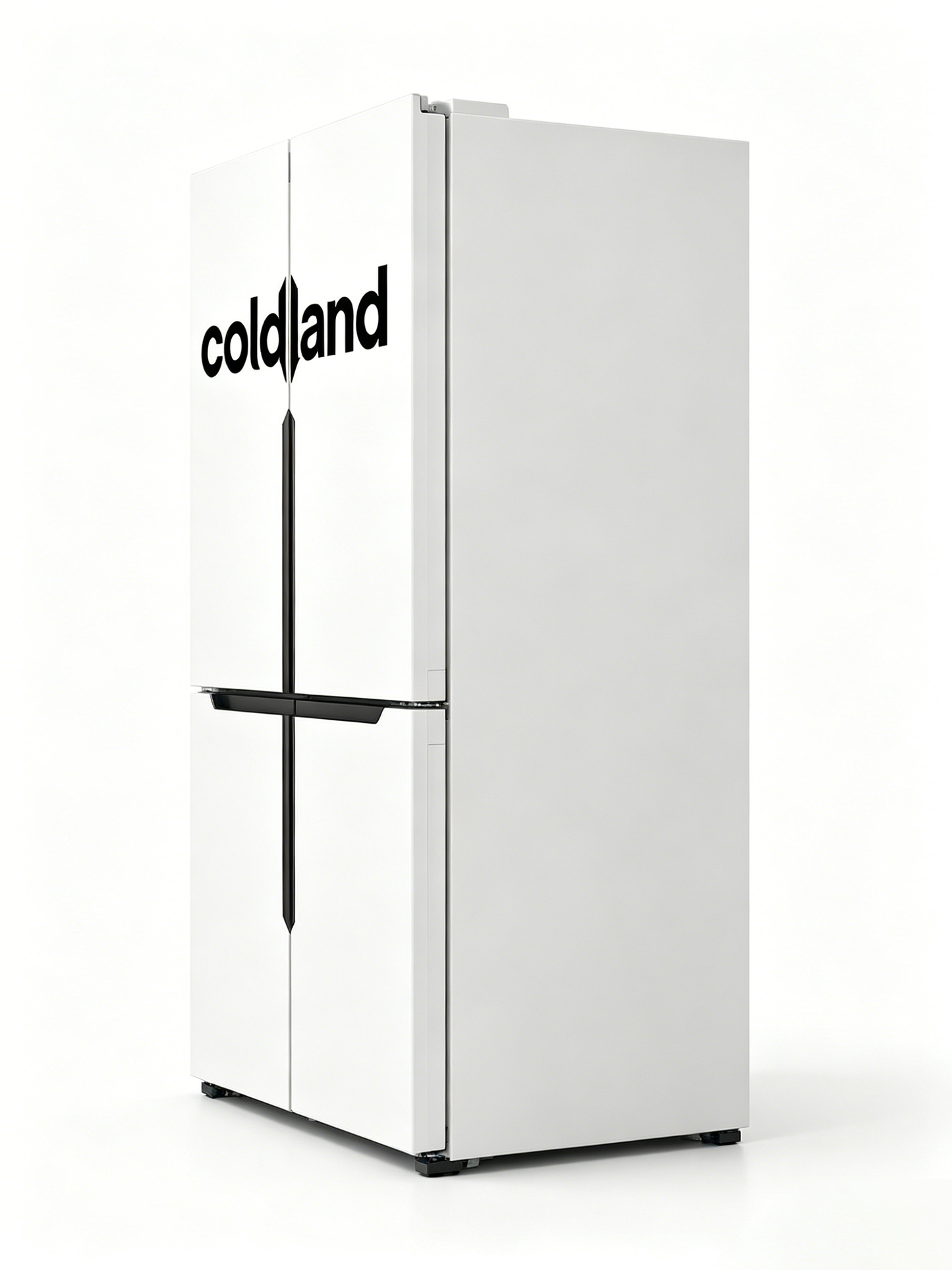 Coldland 4-Door French Door Refrigerator, 18 Cu.Ft. Full-Size Fridge with Freezer, No Frost, Energy-Efficient, White Finish for Kitchen