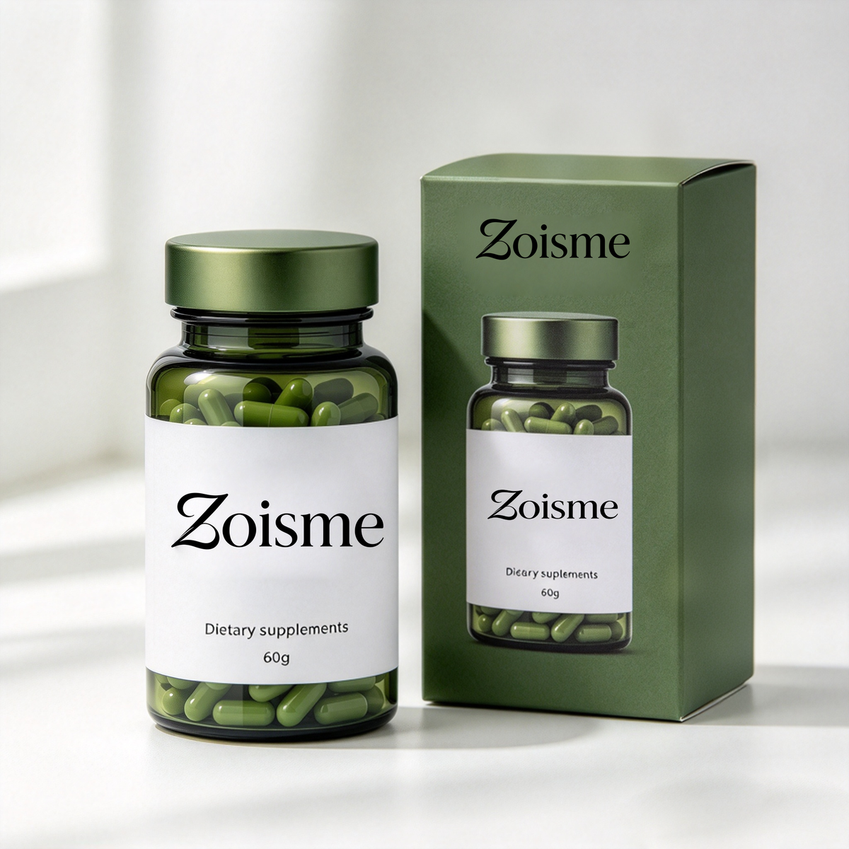 Zoisme Dietary Supplement Capsules 60g, Plant-Sourced Daily Wellness Support Supplement, Premium Nutritional Capsules for Adult Daily Body Maintenance