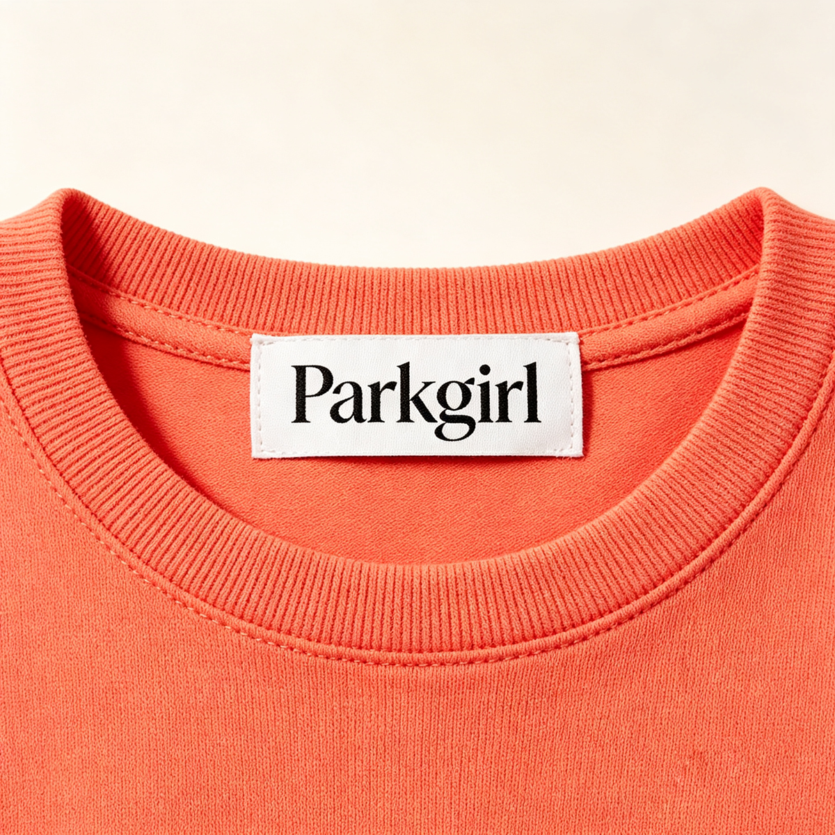 Parkgirl Women's Short Sleeve Crew Neck Mini Dress, Solid Orange Slim Fit A-Line Flare Dress, Soft Stretchy Knit Summer Dress for Daily Dating Vacation