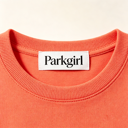 Parkgirl Women's Short Sleeve Crew Neck Mini Dress, Solid Orange Slim Fit A-Line Flare Dress, Soft Stretchy Knit Summer Dress for Daily Dating Vacation