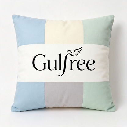 Gulfree Color Block Square Throw Pillow Complete Set, Soft Pastel Cushion with Insert, Vacuum Compressed Home Sofa Decor Pillow Gift Box