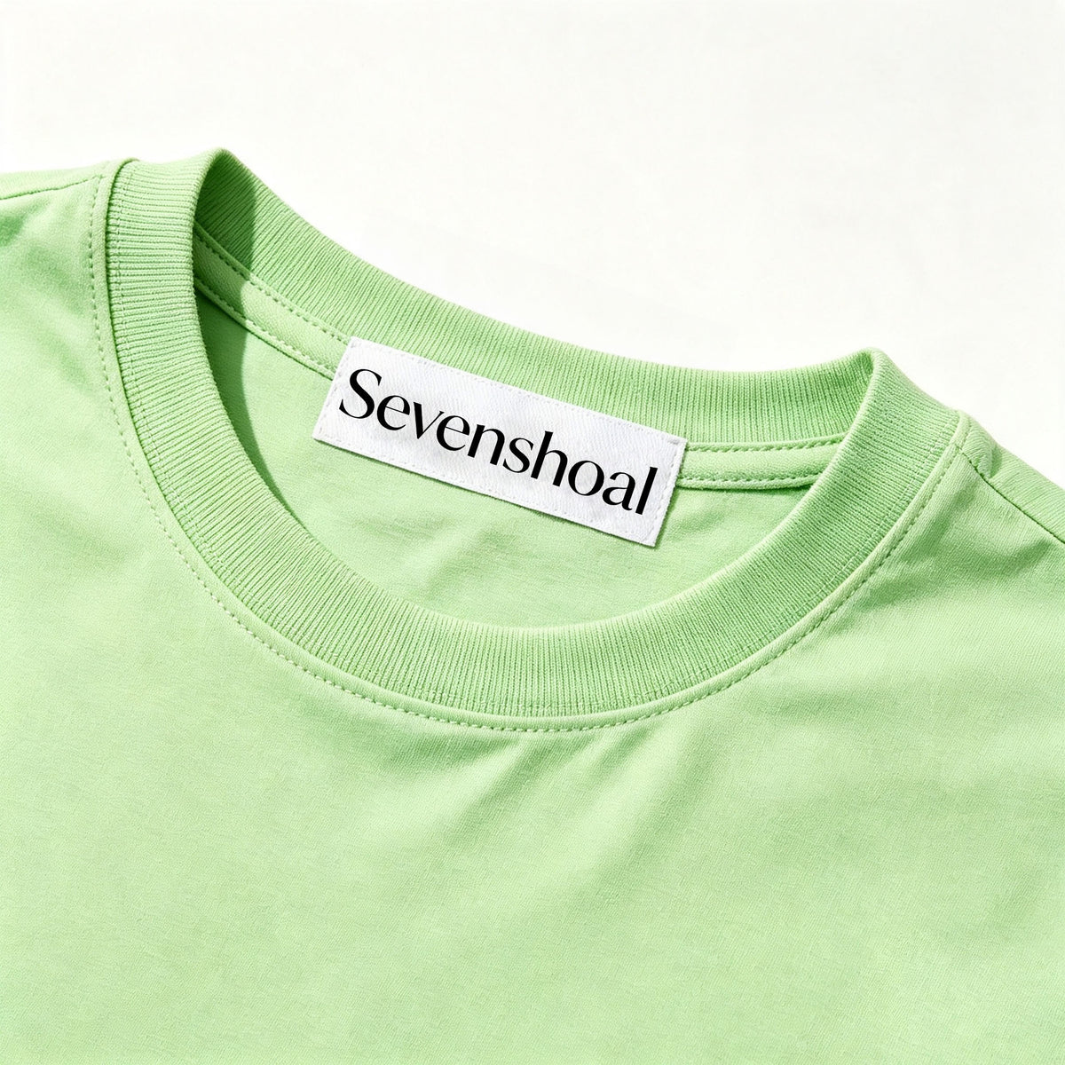 Sevenshoal Solid Apple Green Crew Neck Short Sleeve T‑Shirt, Soft Breathable Cotton‑Blend Unisex Casual Everyday Tee