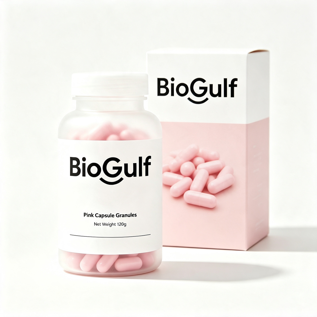 BioGulf Pink Capsule Granules Dietary Supplement, Daily Wellness Support Supplement for Men & Women, Easy‑to‑Swallow Capsules