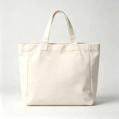 【OkArt Handbags for ladies】—— Artistic Off-white Canvas Tote Bag for Daily Use