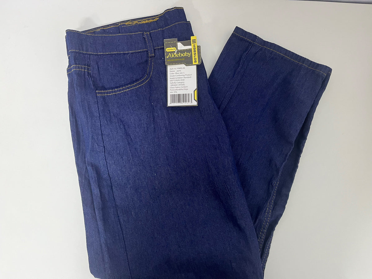 [Aloebaby Jeans]-Classic Dark Blue Straight-Leg Jeans - Versatile Casual Basic