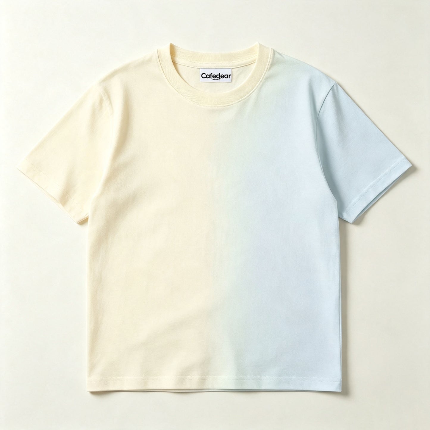 Cafedear Gradient Color Crew Neck Short‑Sleeve T‑Shirt, Casual Loose‑Fit Soft Cotton Tee Shirt Summer Daily Wear Tops