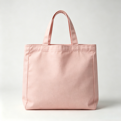 【Areart Handbags for ladies】—— Minimalist Pink Canvas Tote Bag for Daily Styling