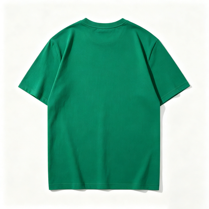 Leftlion Men's Short Sleeve Crew Neck T-Shirt, Solid Green Basic Casual Tee, Soft Breathable Cotton T Shirt for Daily Wear Outdoor Activities