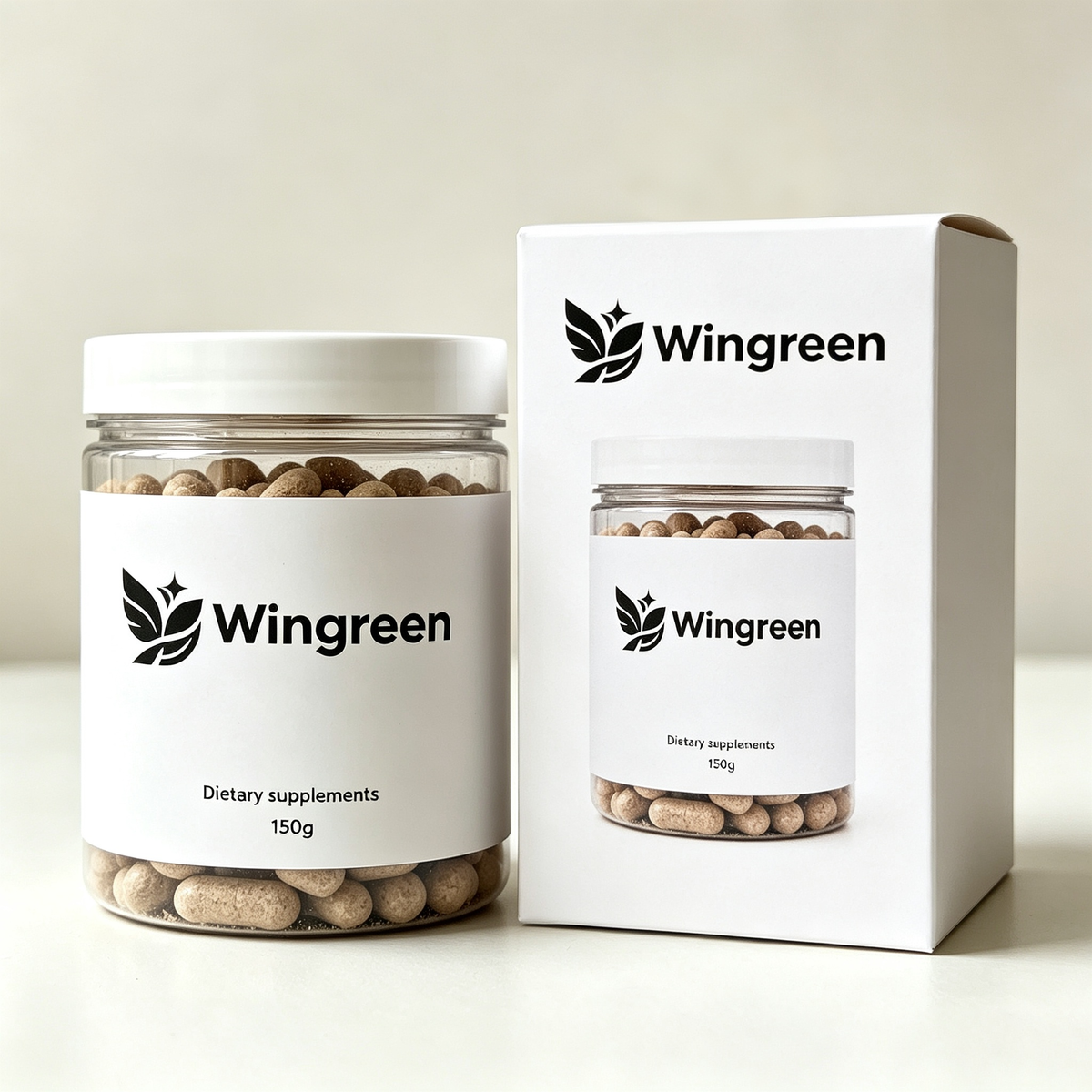 Wingreen Natural Dietary Supplement Capsules, Daily Wellness Support Herbal Capsules, 150g Premium Health Supplement for Adults