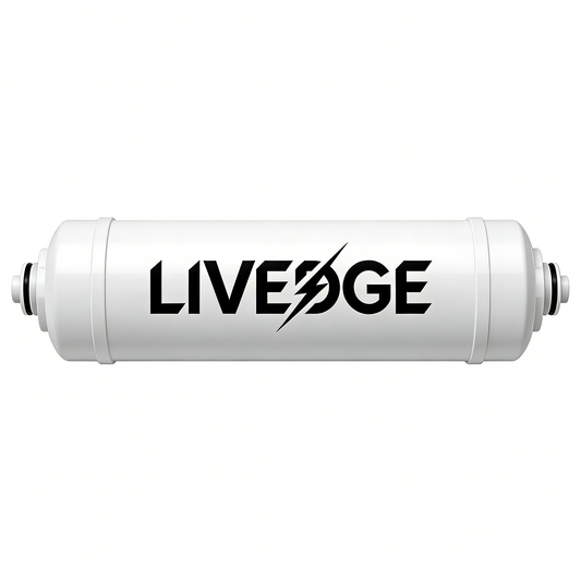 LIVEDGE Under Sink Water Filter Replacement, 5-Stage Filtration System, Reduces Chlorine, Heavy Metals, Bad Taste & Odor, Universal Fit for Home Drinking Water, Long-Life 12-Month Cartridge