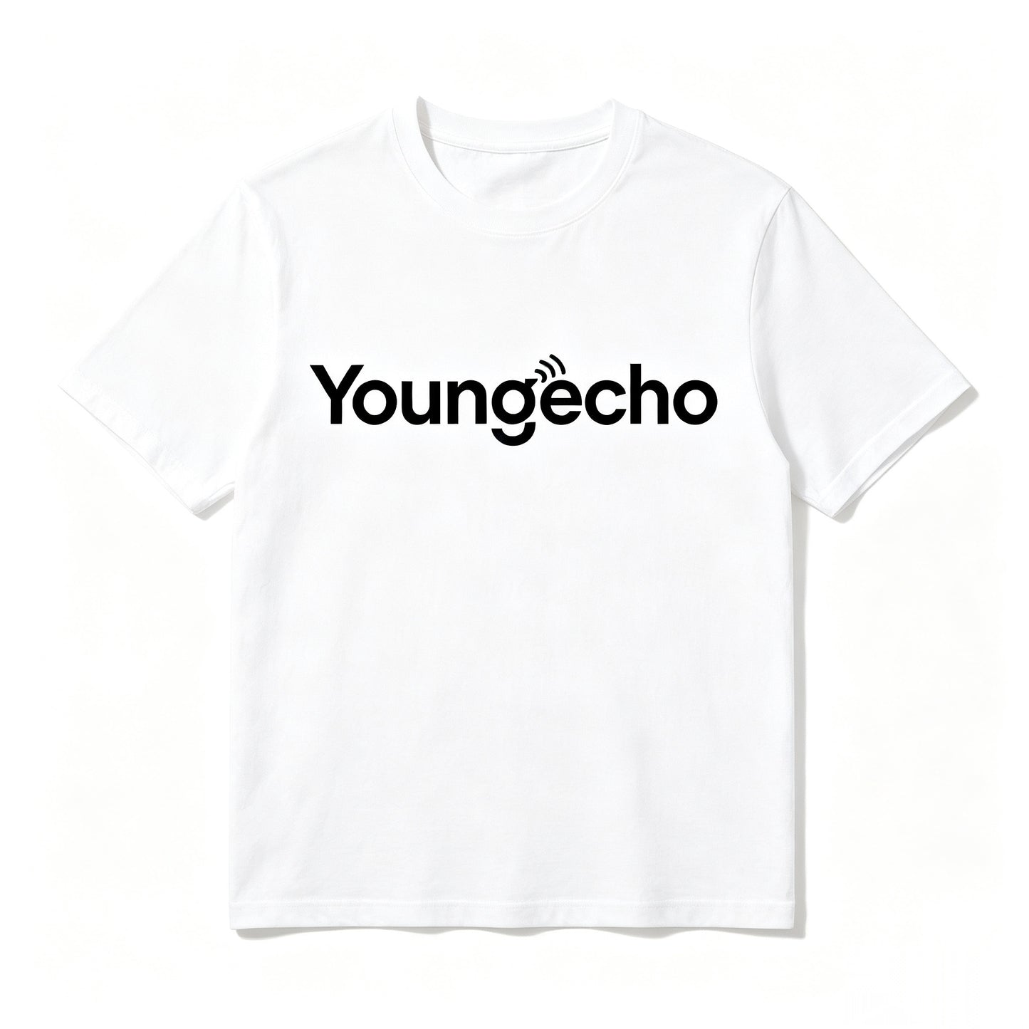Youngecho Men’s Classic Crew Neck Short Sleeve T-Shirt, 100% Soft Cotton Loose Fit Basic Tee, Minimalist Casual White T Shirt for Daily Street Sports Wear