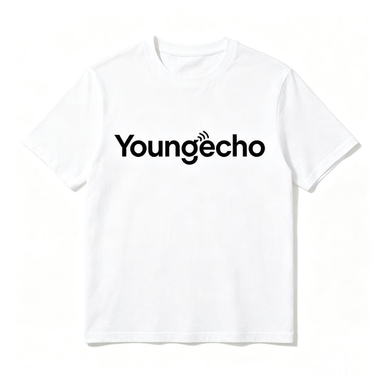 Youngecho Men’s Classic Crew Neck Short Sleeve T-Shirt, 100% Soft Cotton Loose Fit Basic Tee, Minimalist Casual White T Shirt for Daily Street Sports Wear