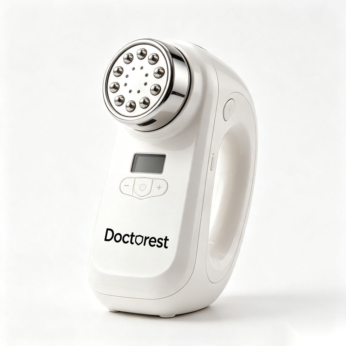 Doctorest Handheld Electric Body Massager with Digital Display, Adjustable Multi-Speed Portable Massage Device with Metal Roller Balls for Back, Neck, Shoulder & Muscle Relief