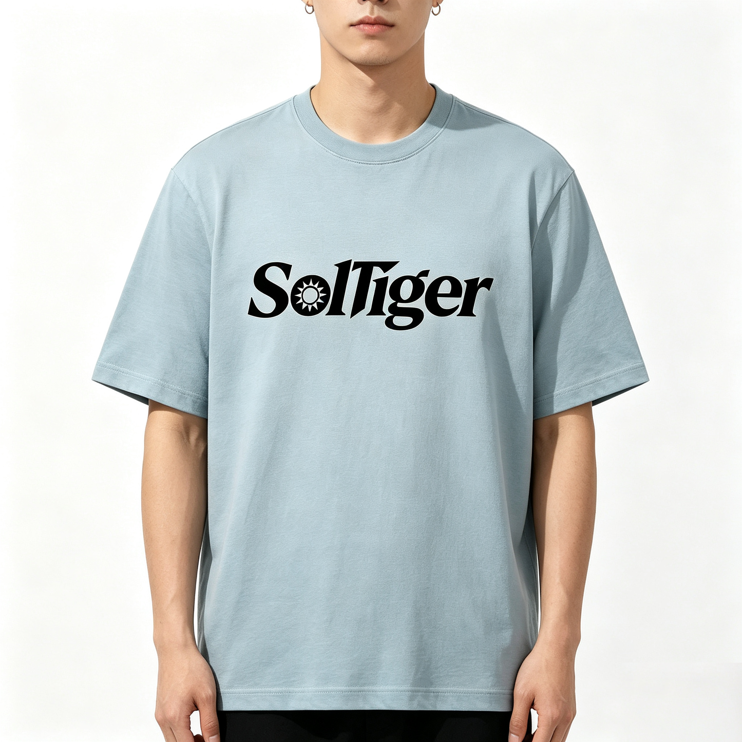 SolTiger Buttery Soft Mid-Weight Cotton Men’s Loose Fit T-Shirt, Classic Crew Neck Versatile Daily Short Sleeve Top