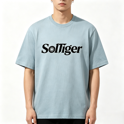 SolTiger Buttery Soft Mid-Weight Cotton Men’s Loose Fit T-Shirt, Classic Crew Neck Versatile Daily Short Sleeve Top