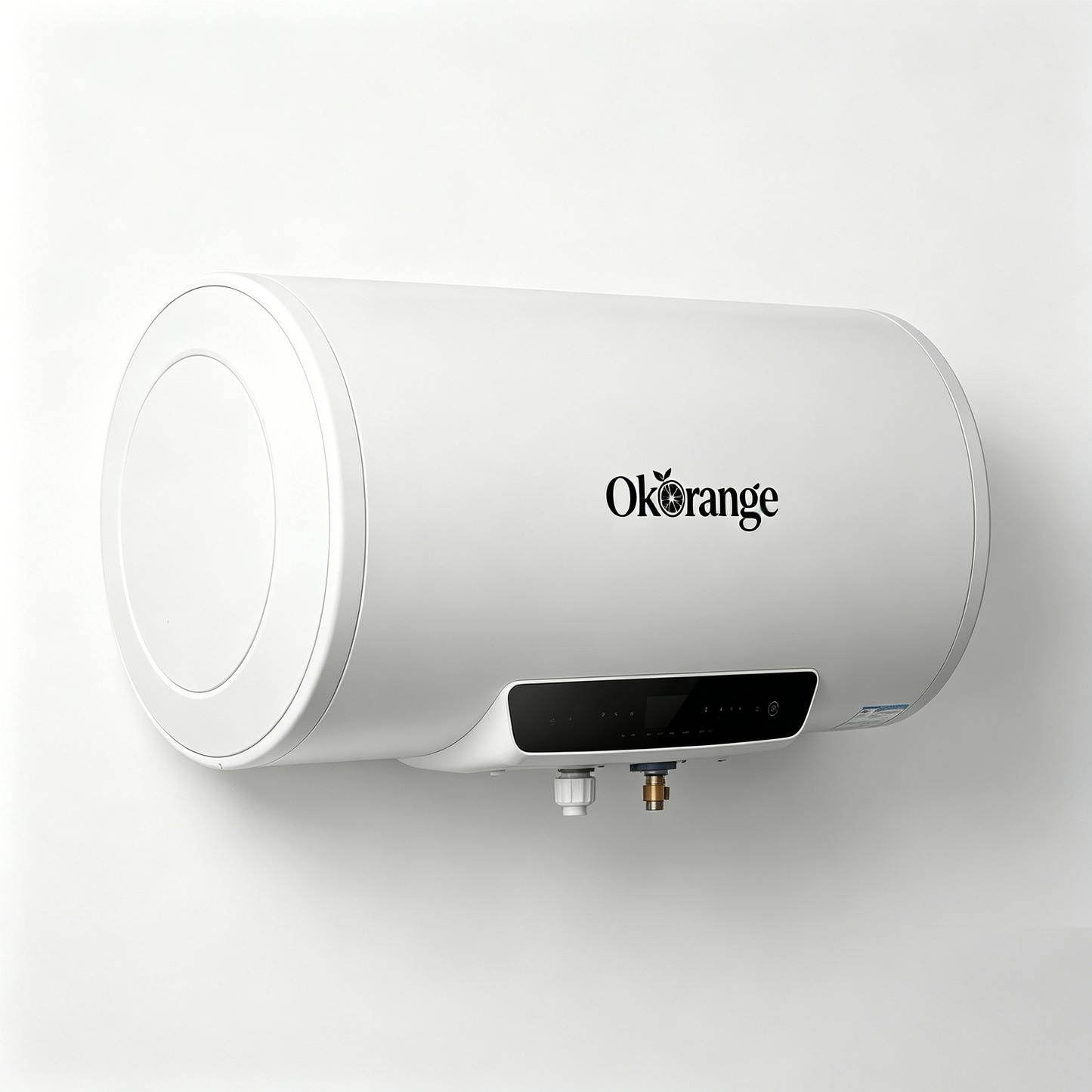 OkOrange Horizontal Storage Electric Water Heater, Digital Smart Control Tank Hot Water Heater, Anti-Leak Multi Safety Protection Water Boiler for Home Bathroom Apartment