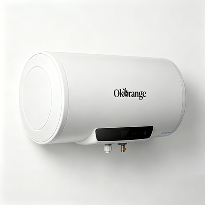 OkOrange Horizontal Storage Electric Water Heater, Digital Smart Control Tank Hot Water Heater, Anti-Leak Multi Safety Protection Water Boiler for Home Bathroom Apartment