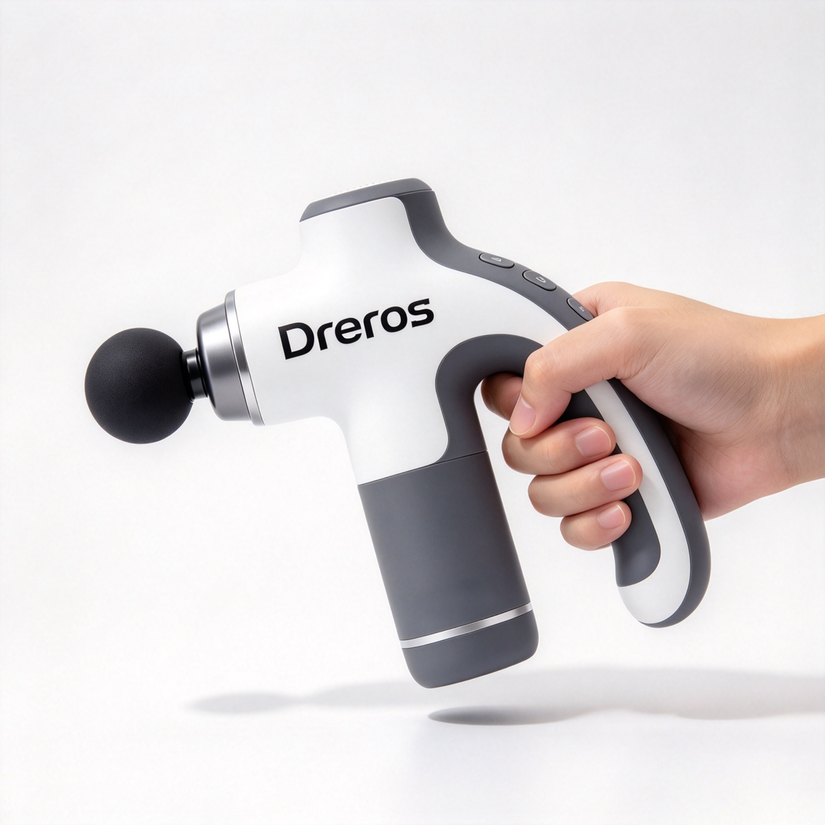 Dreros Handheld Massage Gun, Rechargeable Deep Tissue Muscle Massager, Portable Electric Body Massager for Back Neck Leg Relief for Home Gym Office