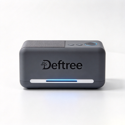 Deftree Wireless Bluetooth Speaker, Portable Compact Bluetooth Speaker with Color Ambient Light, Rechargeable Stereo Audio for Home Desk Party Travel Use