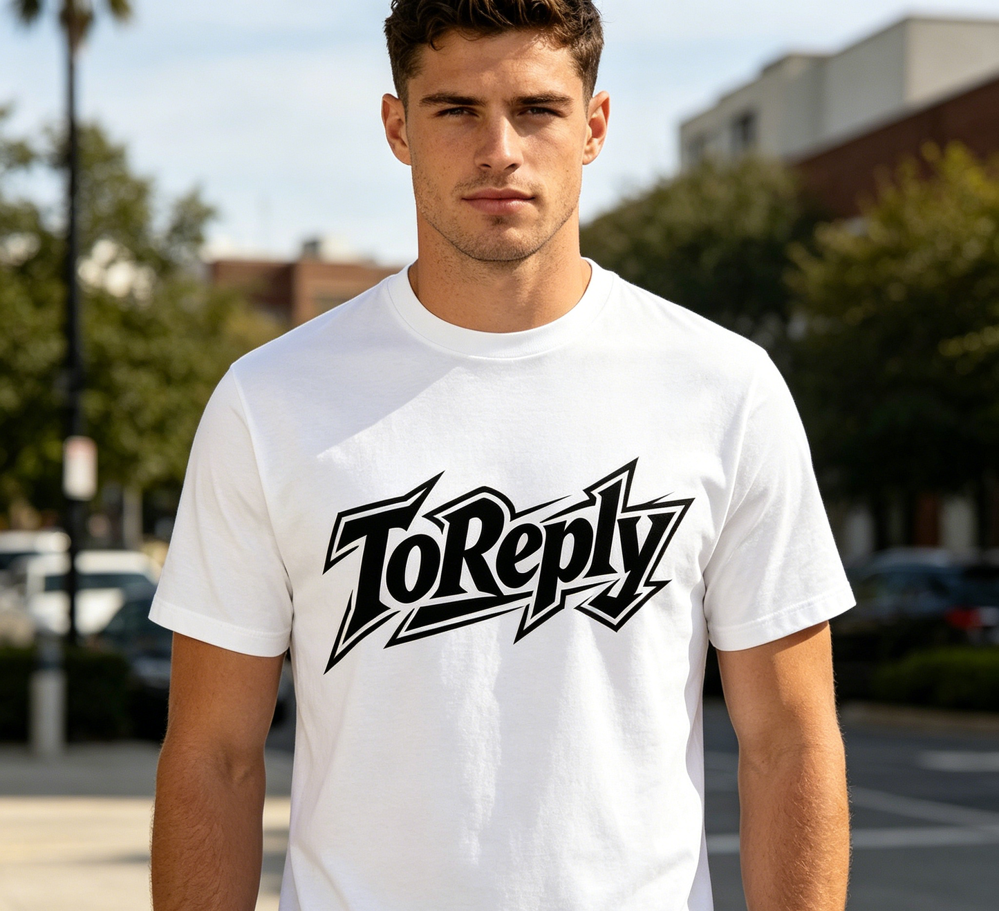 【ToReply Graffiti Logo Cotton T-shirt】—— Casual Streetwear Essential