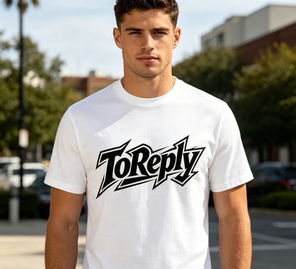 【ToReply Graffiti Logo Cotton T-shirt】—— Casual Streetwear Essential