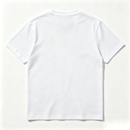 Whatof Crew Neck Short-Sleeve T-Shirt, Premium Cotton Solid White Everyday Tee for Men