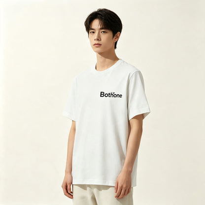 Bothone Men’s Classic Crew Neck Short Sleeve T-Shirt, Premium Cotton Casual Basic Tee, Loose Fit Everyday Top for Daily Wear