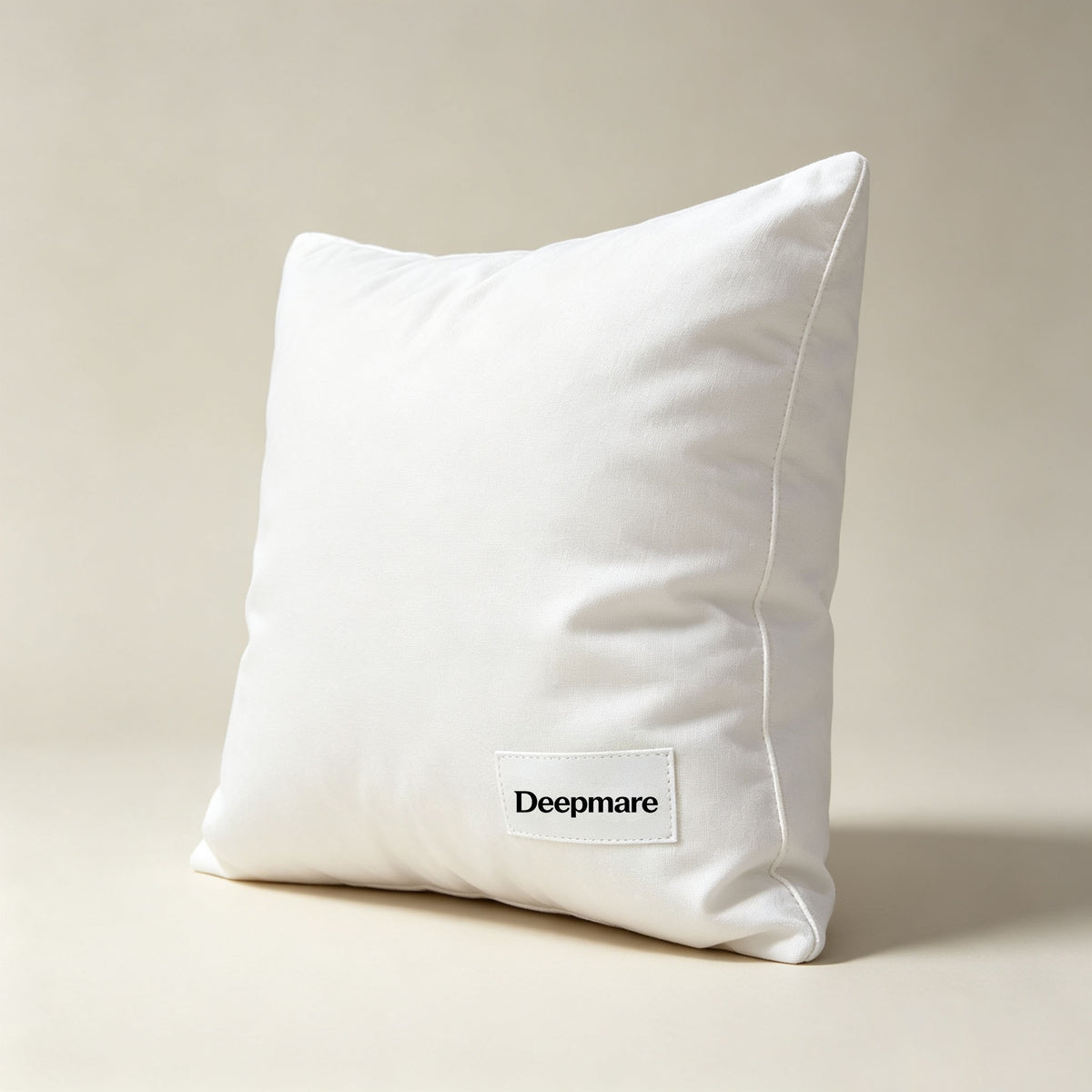 Deepmare Square Throw Pillow Insert, Soft Fluffy Decorative Cushion Inner, Compressed‑Packed Pillow Stuffer for Sofa, Couch & Bed