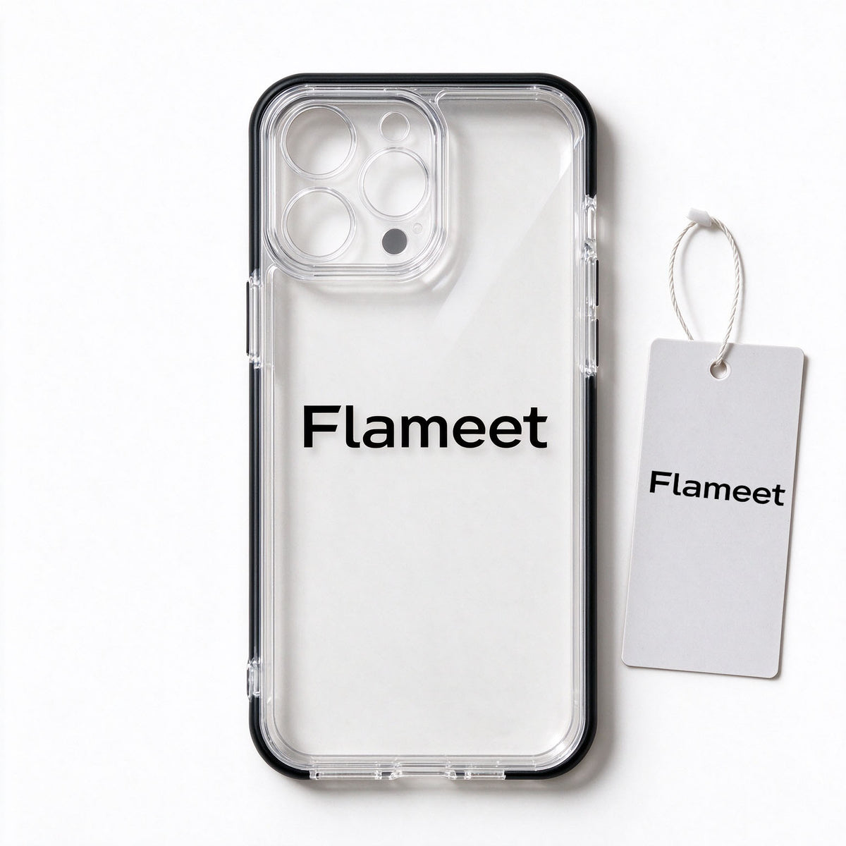 Flameet Clear Phone Case, Shock-Absorbing Bumper Protective Cover, Transparent Anti-Scratch Phone Case for Daily Use