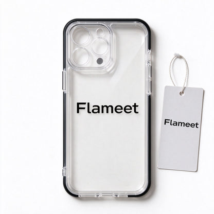 Flameet Clear Phone Case, Shock-Absorbing Bumper Protective Cover, Transparent Anti-Scratch Phone Case for Daily Use