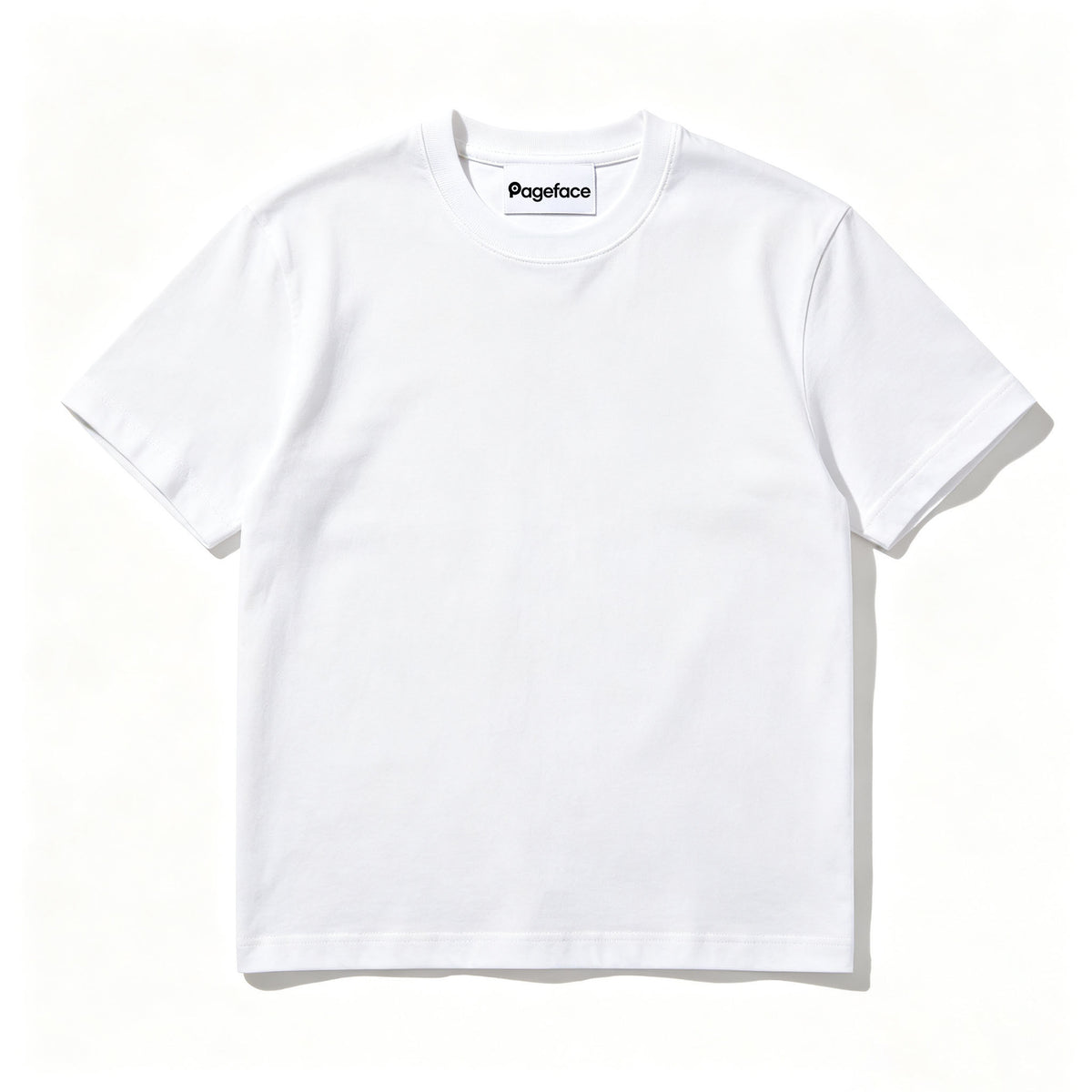 Pageface Crew Neck Short Sleeve T-Shirt, Soft Solid Cotton Cropped Tee, Unisex Casual Daily Basic T-Shirt with Gift Box Packaging