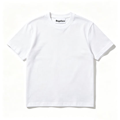 Pageface Crew Neck Short Sleeve T-Shirt, Soft Solid Cotton Cropped Tee, Unisex Casual Daily Basic T-Shirt with Gift Box Packaging