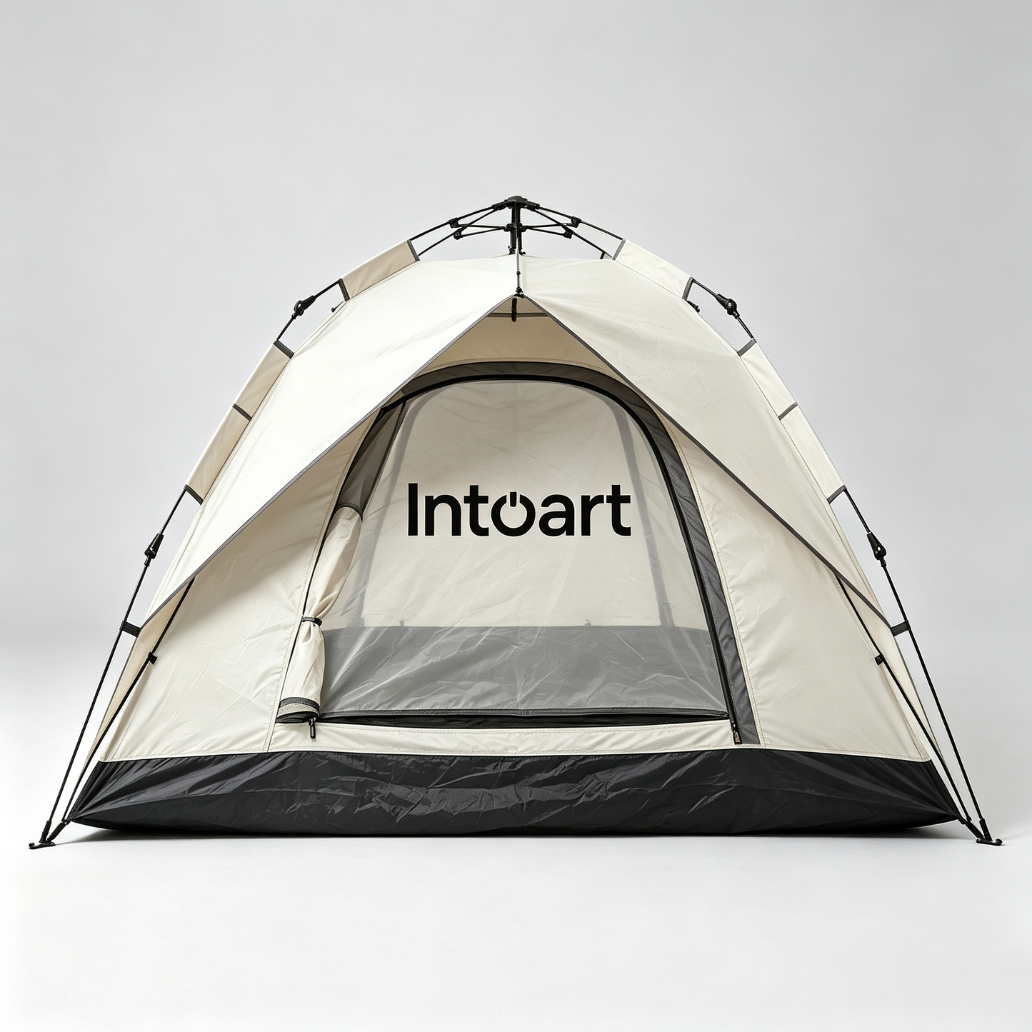 Intoart Dual Mesh Door Quick Setup Family Camping Tent, UV Protection Waterproof Lightweight Tent for Beach Hiking Picnic Travel