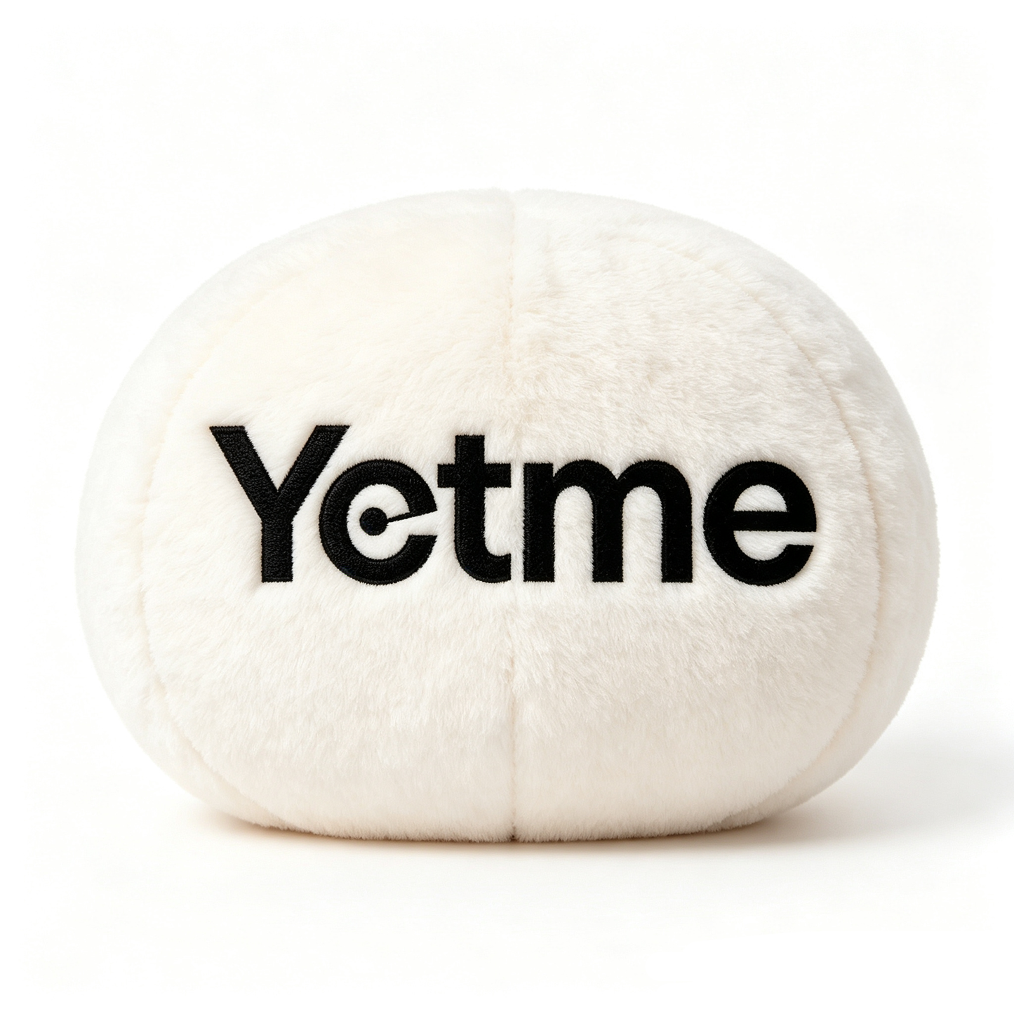 Yetme Cream White Round Fluffy Plush Toy, Minimalist Stuffed Decorative Squishy Ornament for Sofa Bedroom Shelf Home Decor Gift, Vacuum Compressed Packaged
